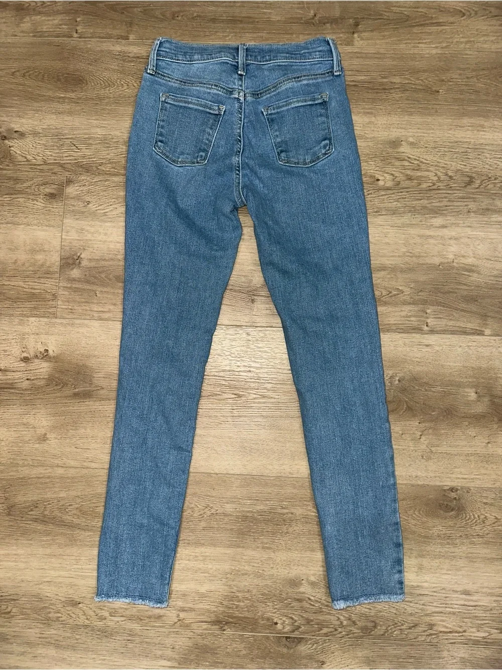 Old Navy Medium Blue Skinny Jeans with Subtle Distress